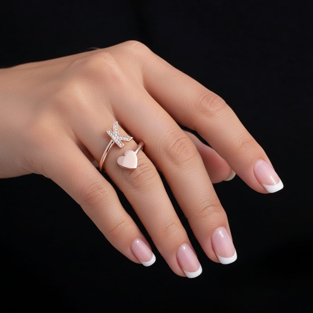 Auksinis „Raidės“ žiedas