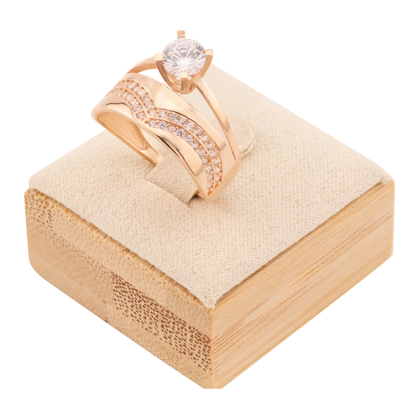 Auksinis žiedas su cirkoniais AUD0022