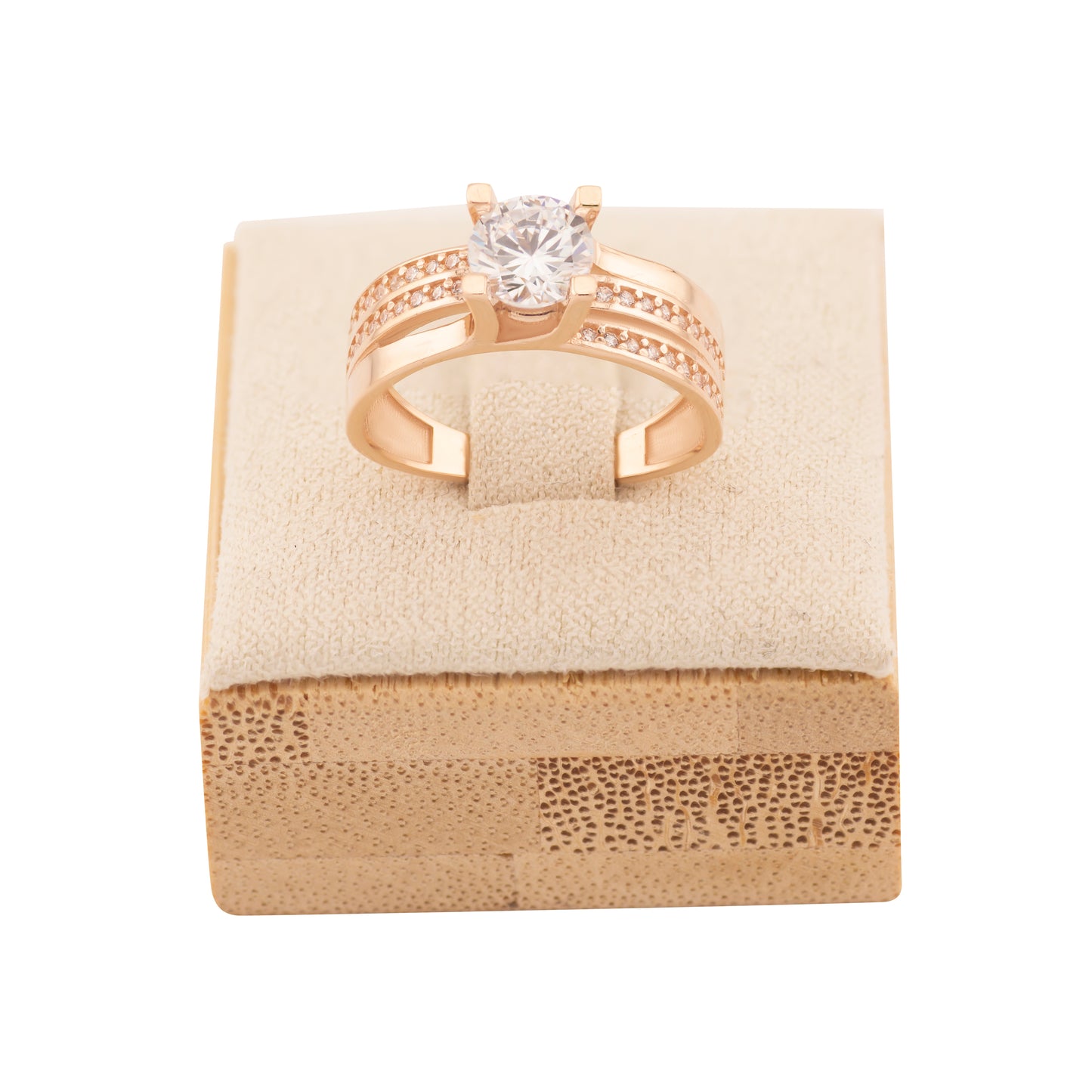 Auksinis žiedas su cirkoniais AUD0023