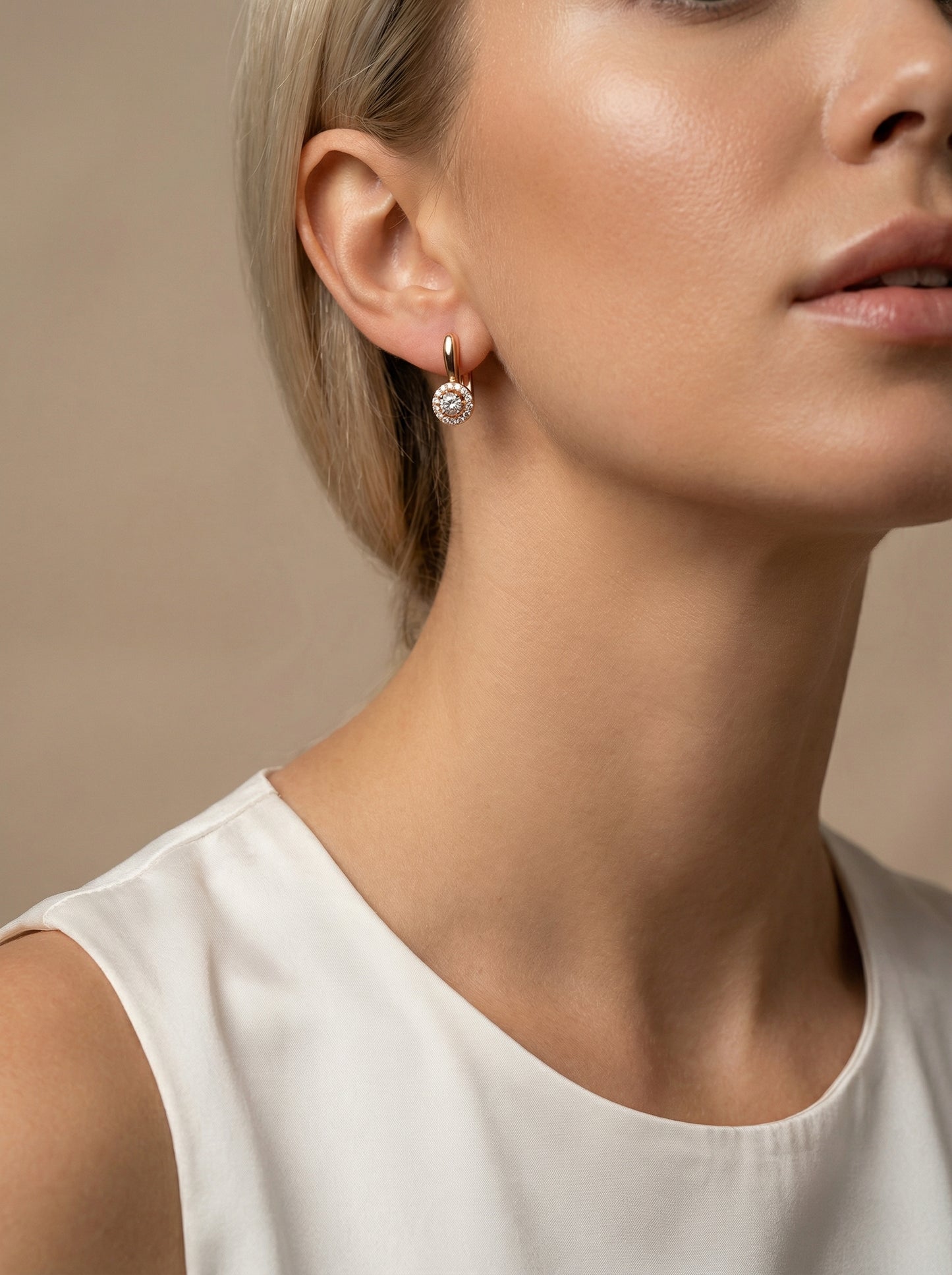 Apvalūs auksiniai auskarai AUM137