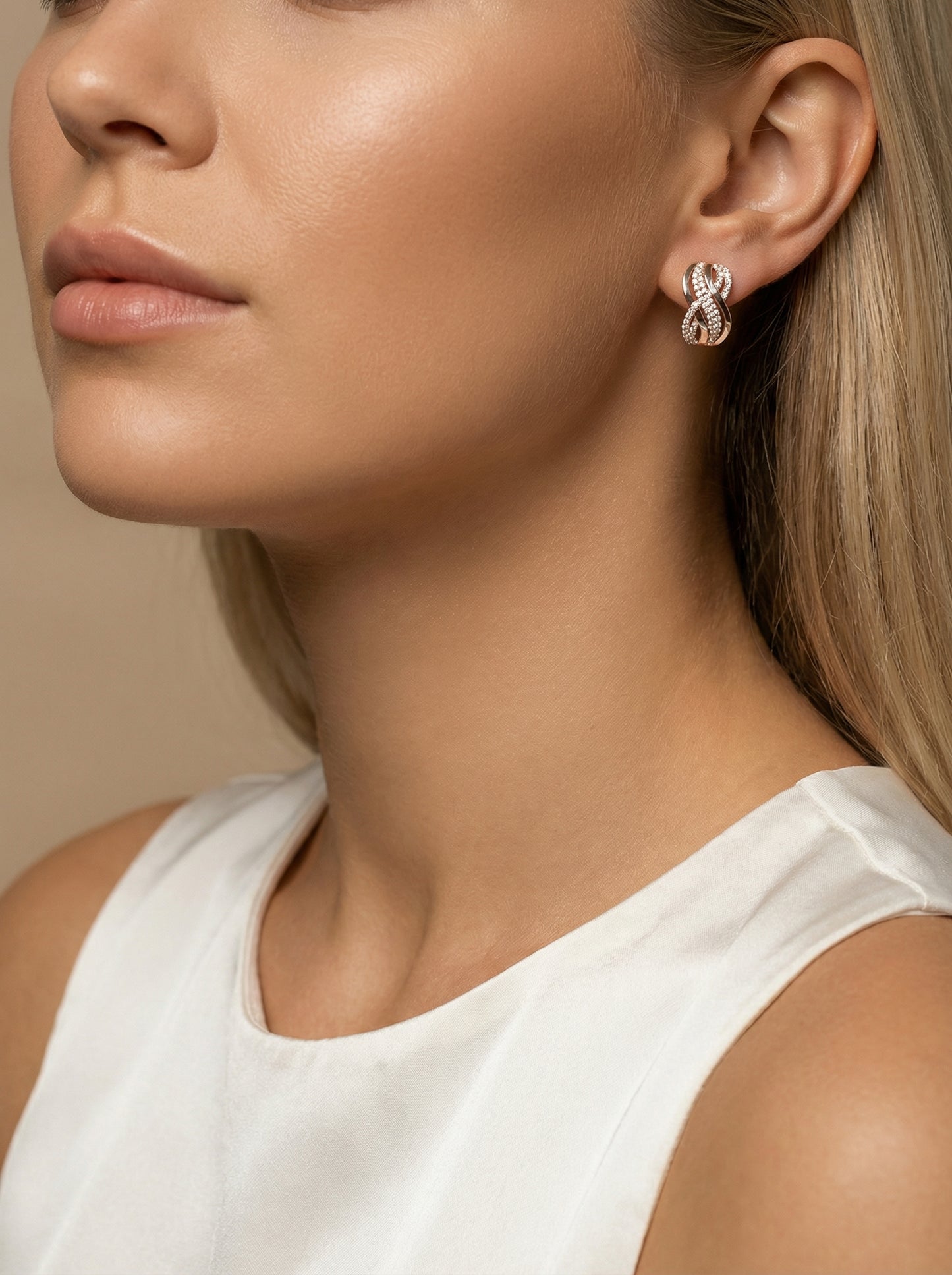 Auksiniai auskarai su cirkoniais AUM178