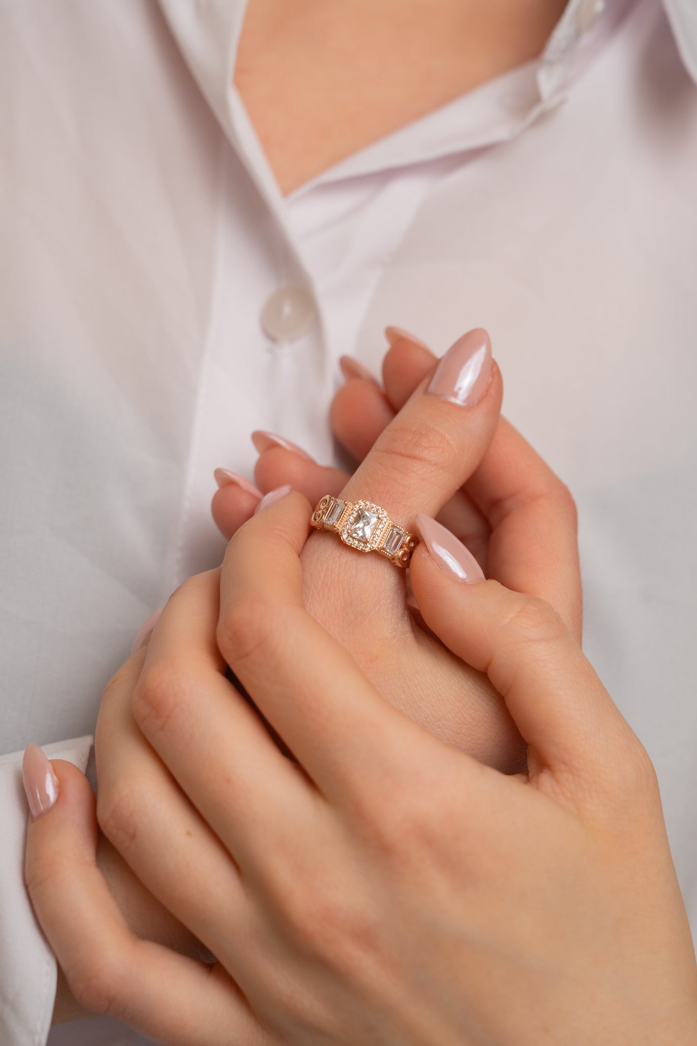 Unikalus auksinis žiedas DMZ165