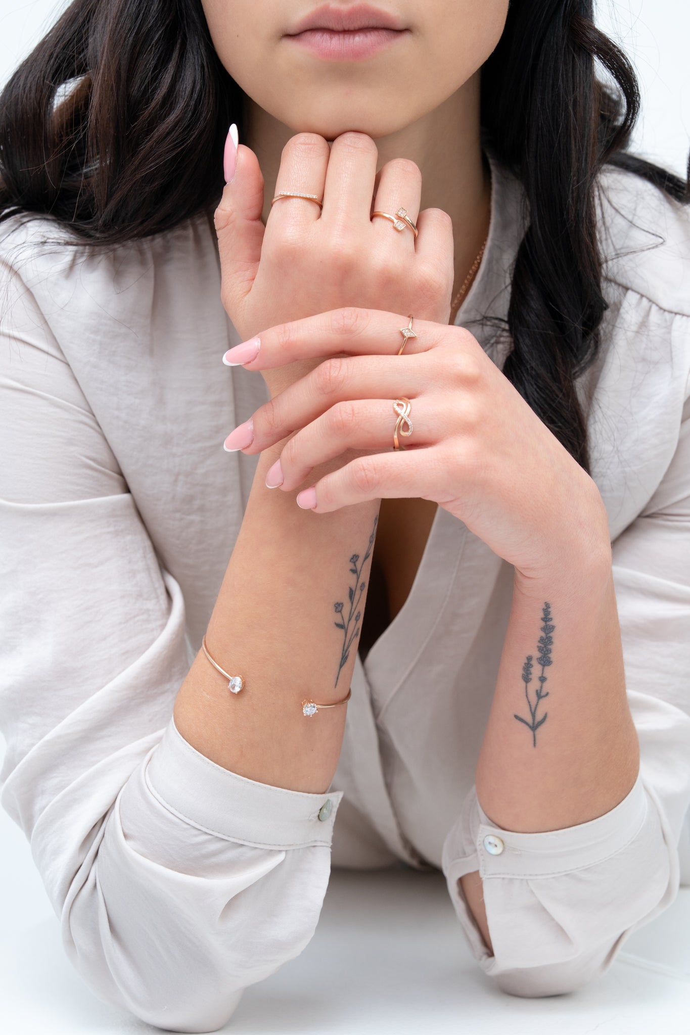 Auksinis rombo formos žiedas PMZ157