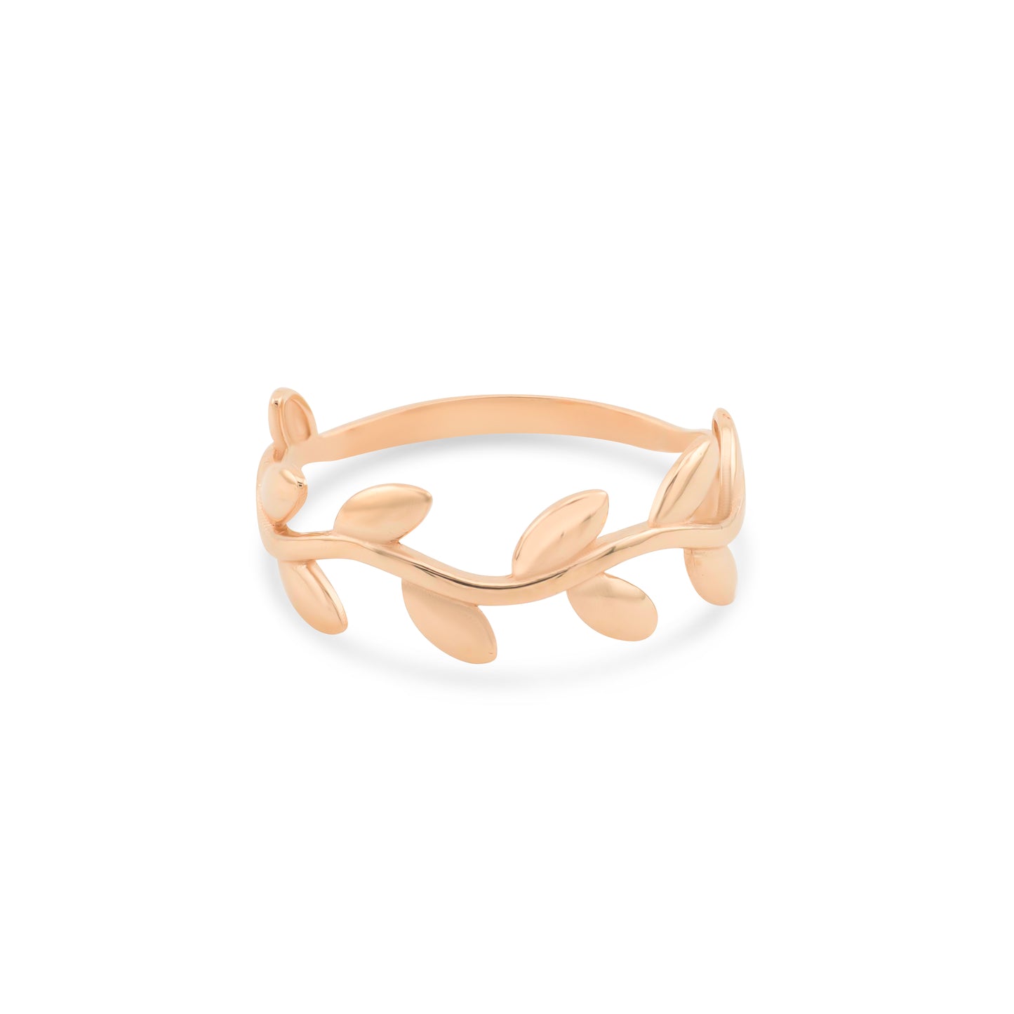 Lapų vainiko formos auksinis žiedas PMZ150