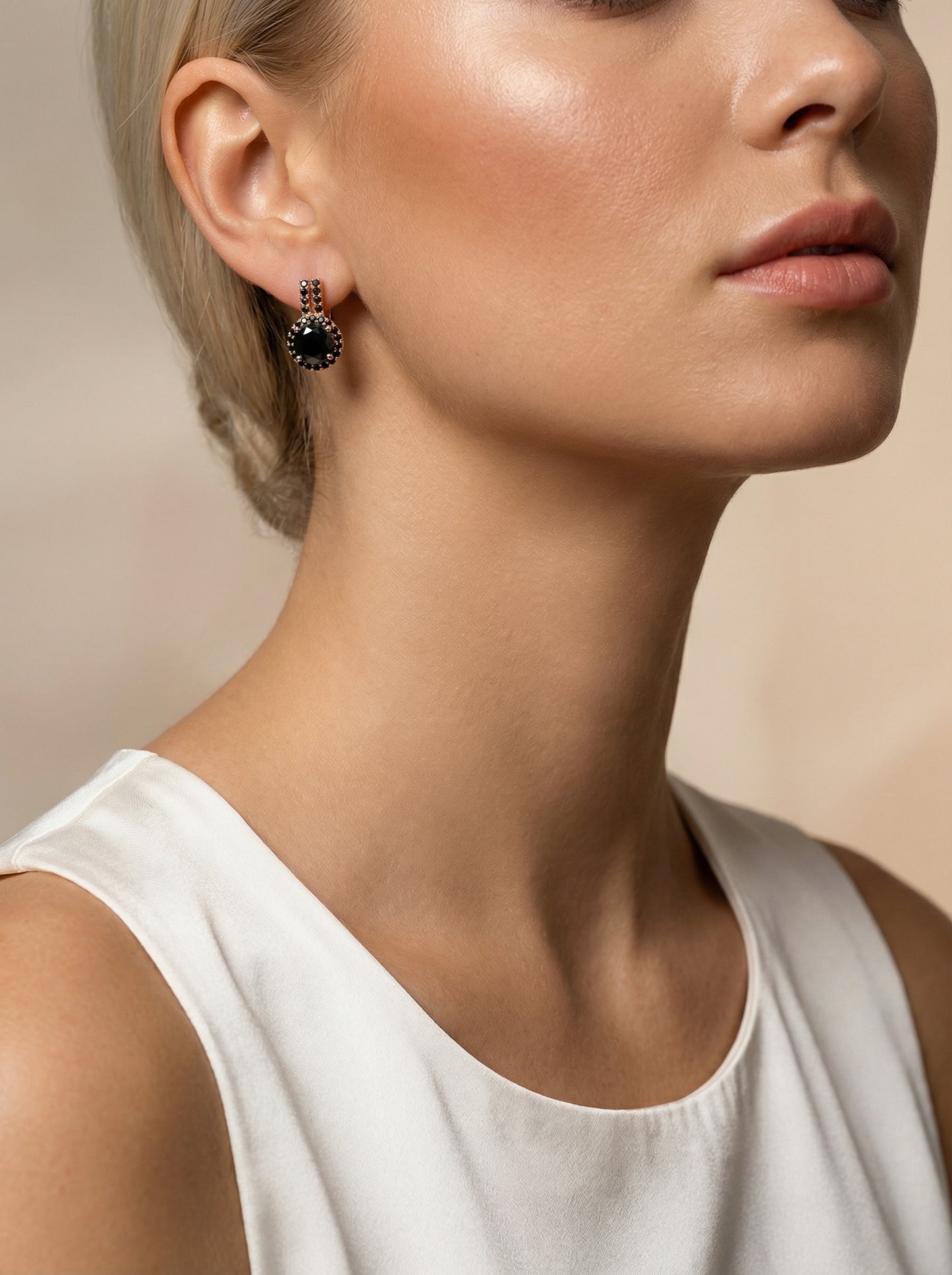 Auksiniai auskarai su cirkoniais TUA0037