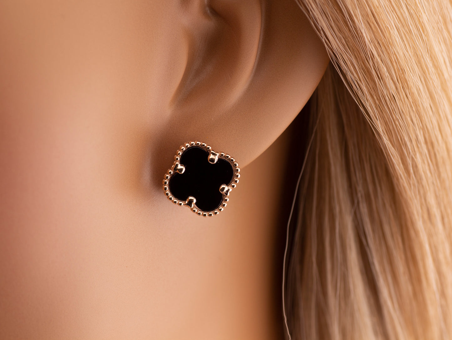 Auksiniai auskarai su natūraliais akmenimis ANA102