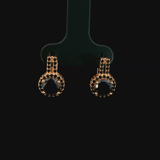 Auksiniai auskarai su cirkoniais TUA0038