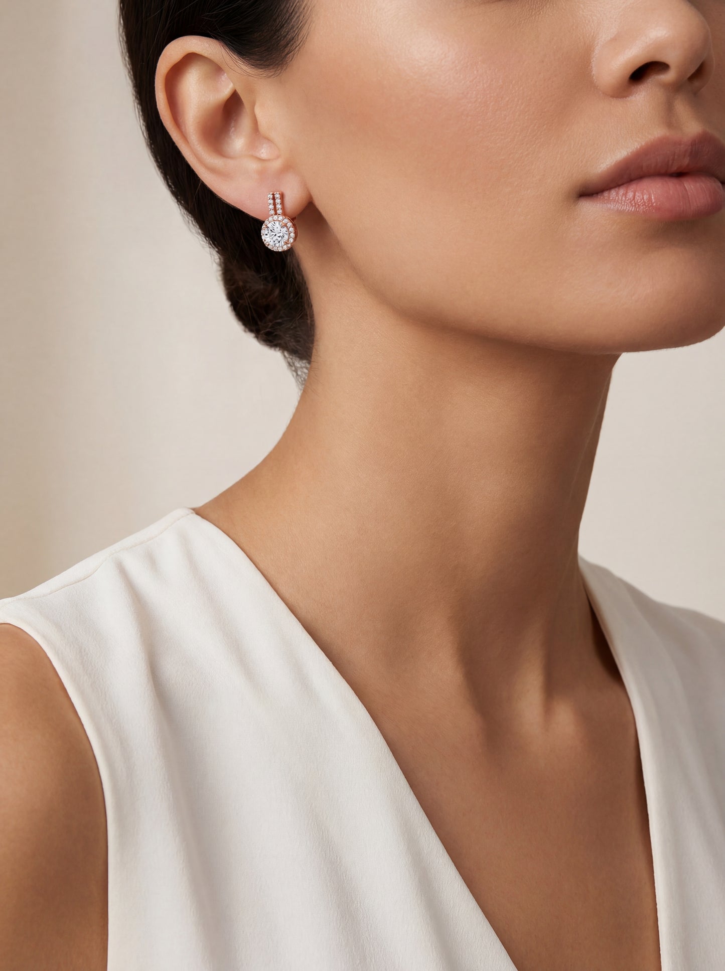 Auksiniai auskarai su cirkoniais TUA0037