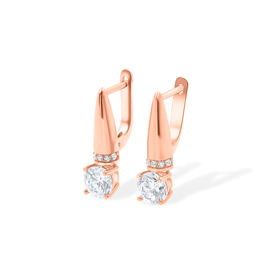 Auksiniai auskarai su cirkoniais ZUR0039