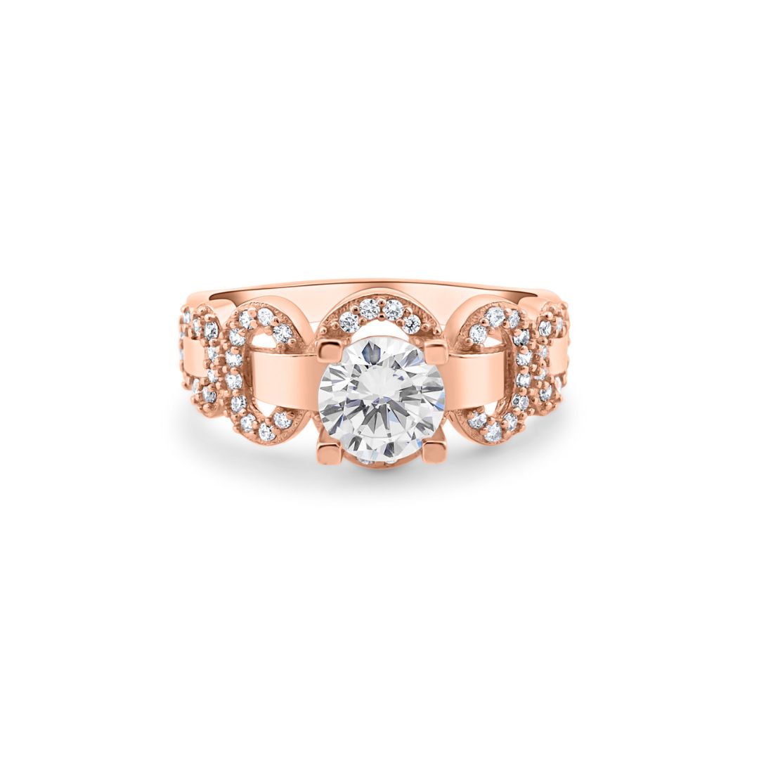 Auksinis žiedas su cirkoniais AA8