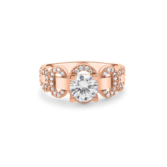 Auksinis žiedas su cirkoniais AA8