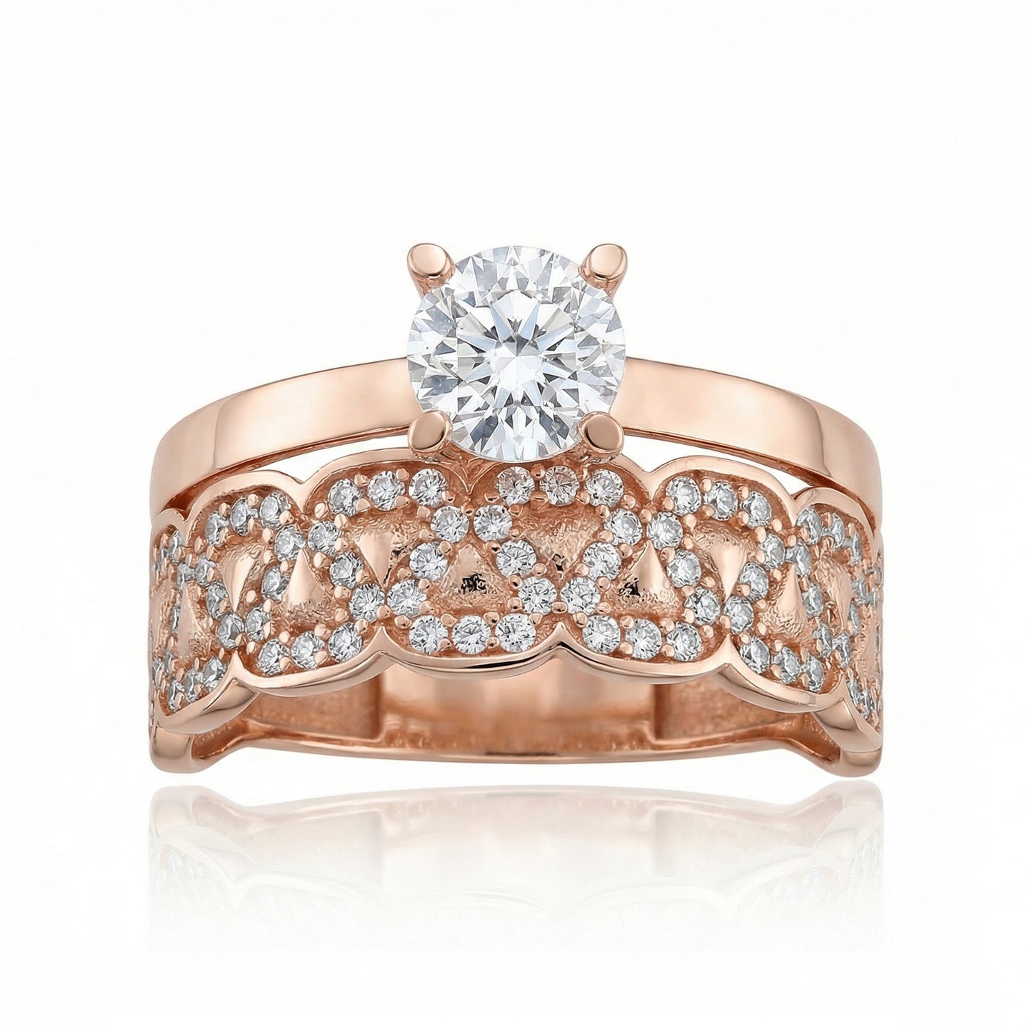 Auksinis žiedas su cirkoniais AA2