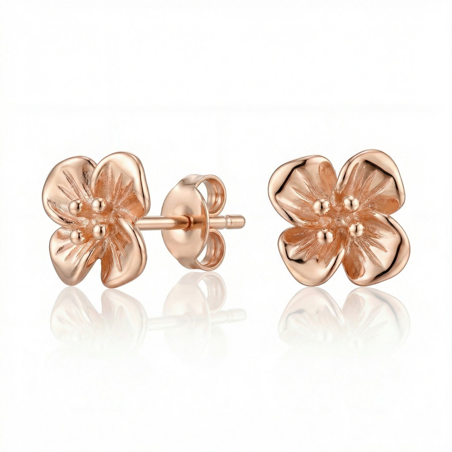 Auksiniai auskarai vinukai "gėlė"