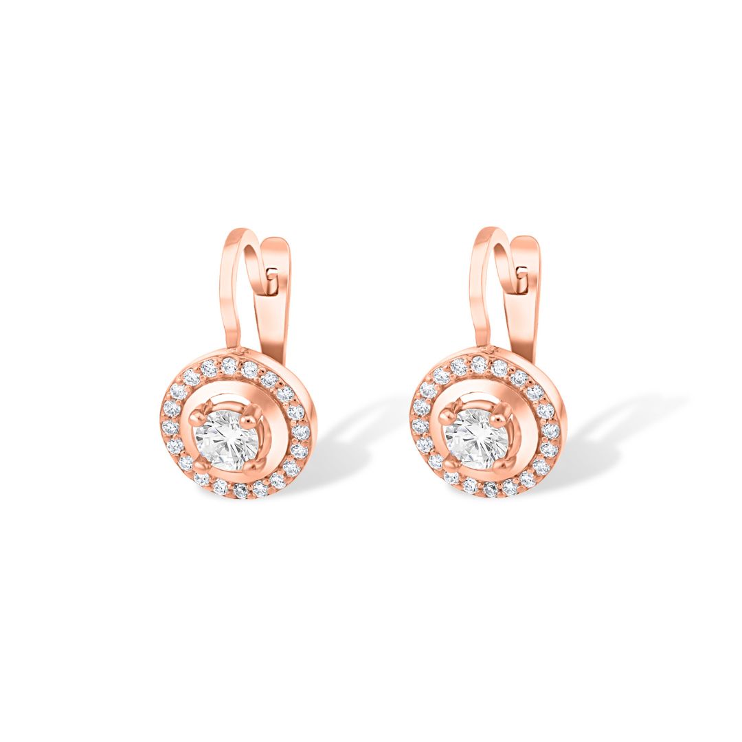 Halo dizaino auksiniai auskarai TUA0047