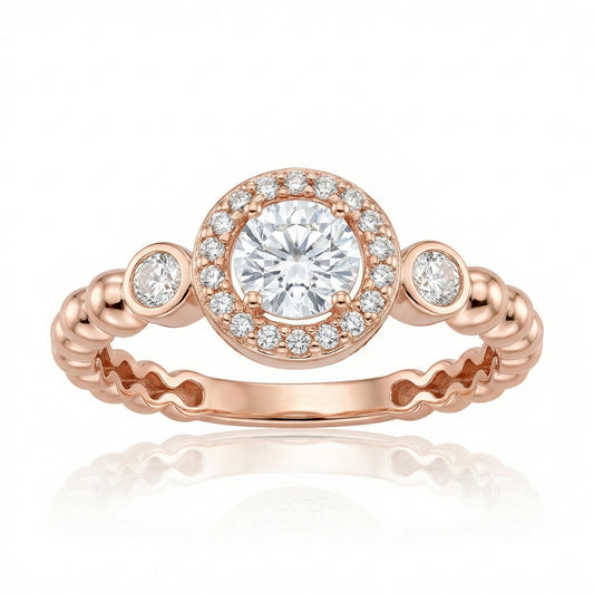 Auksinis žiedas su cirkoniais TUR0014