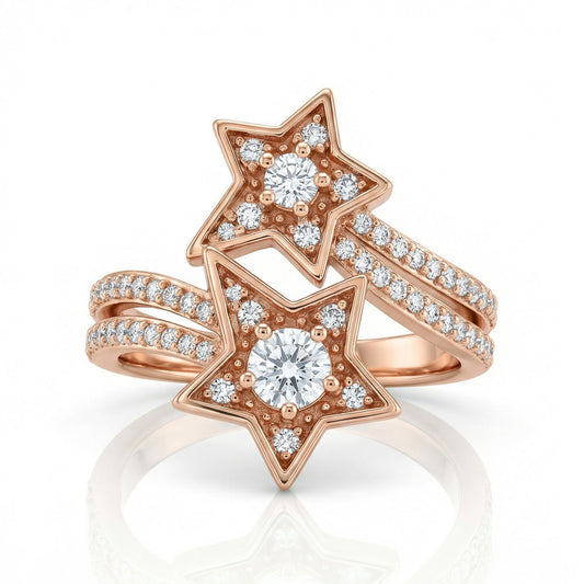 Auksinis žiedas "Žvaigždės" DMZ116