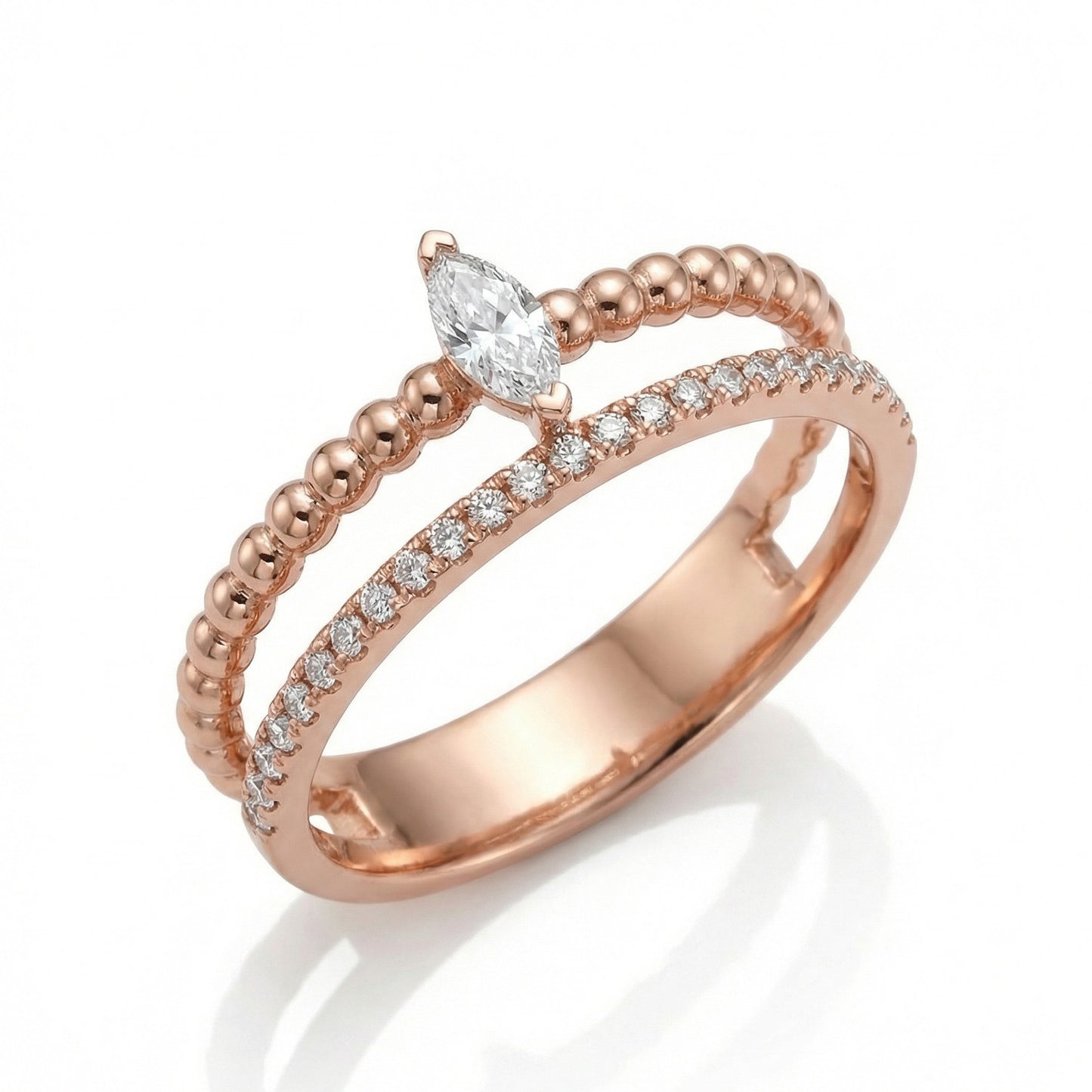 Auksinis žiedas su cirkoniais AUD058