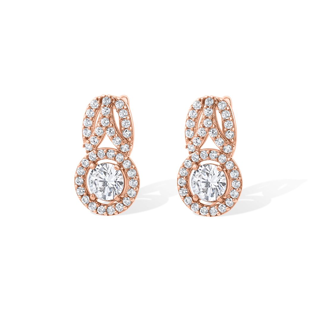 Auksiniai auskarai su cirkoniais TUA0006