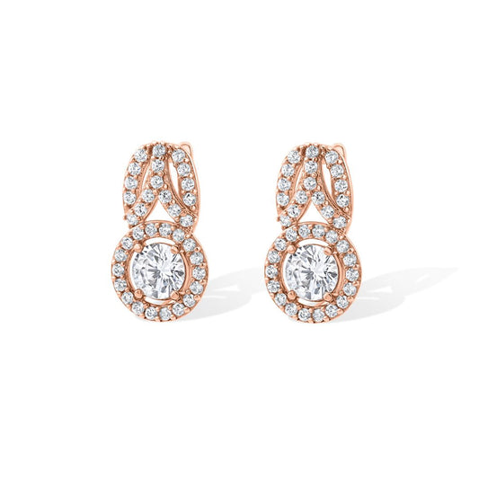 Auksiniai auskarai su cirkoniais TUA0006