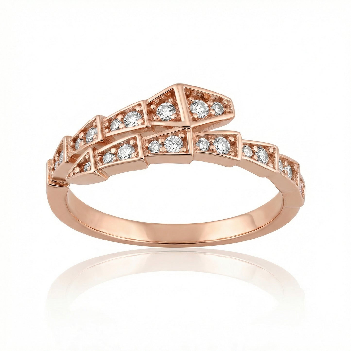 Gyvatės formos auksinis žiedas DMZ160