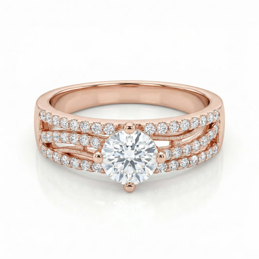 Auksinis žiedas su cirkoniais AA3