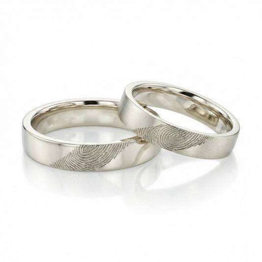 Vestuviniai žiedai su individualiu pirštų antspaudu