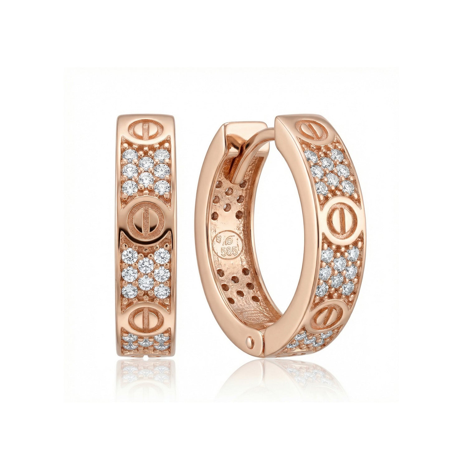 Apvalūs auksiniai auskarai AUM151