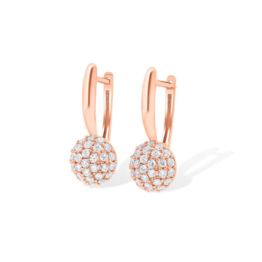 Auksiniai auskarai su cirkoniais TUA0004