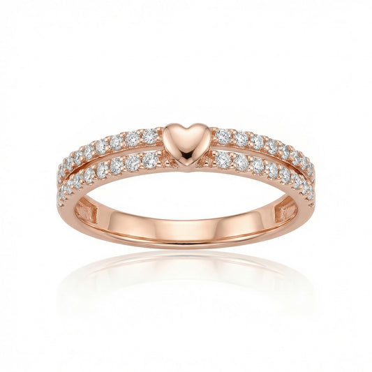 Auksinis žiedas su cirkoniais PMZ109