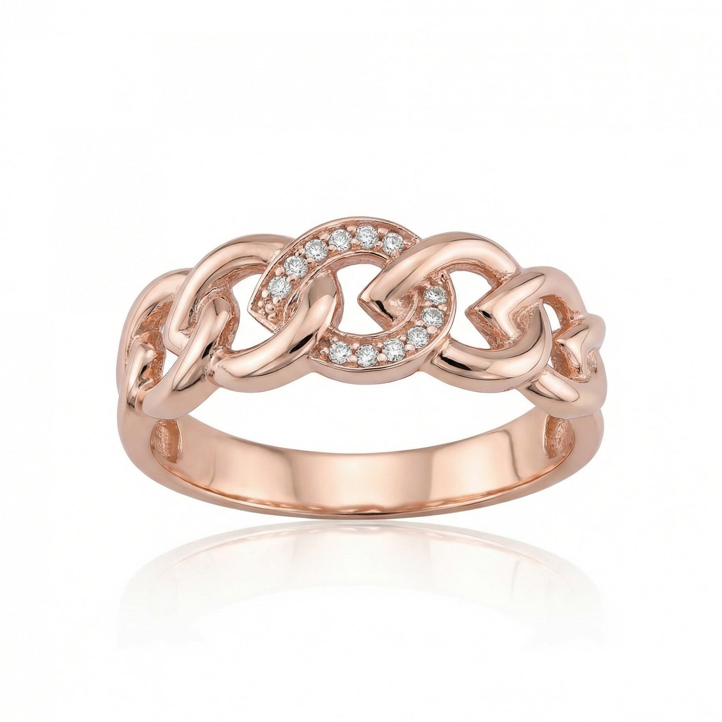 Auksinis žiedas su cirkoniais AUD009