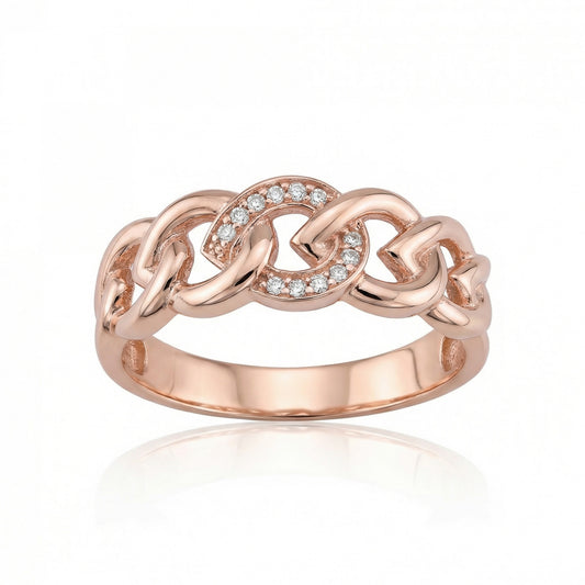 Auksinis žiedas su cirkoniais AUD009