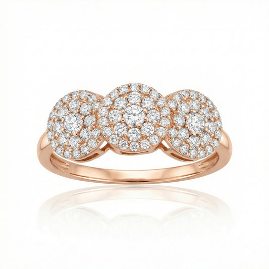 Auksinis žiedas su cirkoniais BUA015