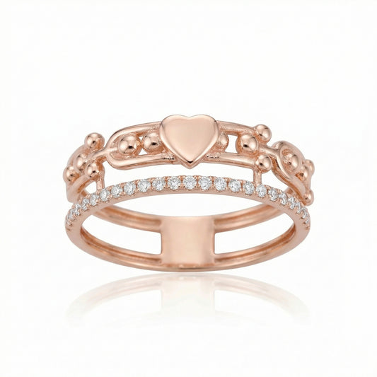 Auksinis žiedas su cirkoniais PMZ106