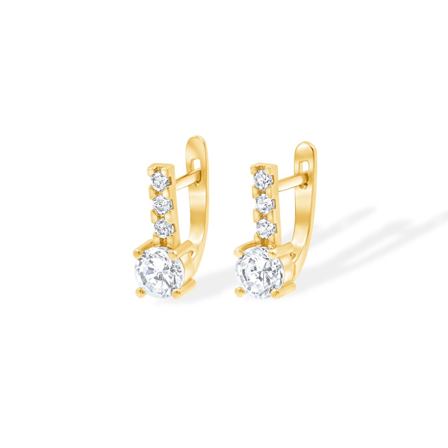 Auksiniai auskarai su cirkoniais AA1031