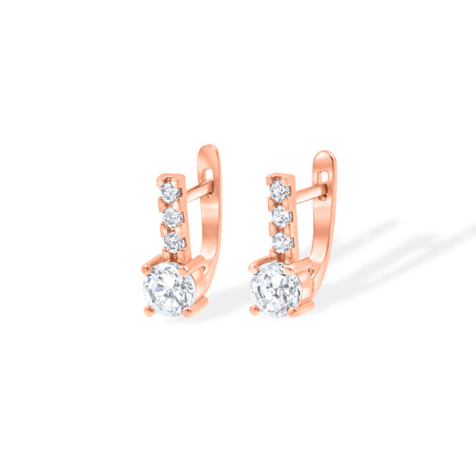 Auksiniai auskarai su cirkoniais AA1031