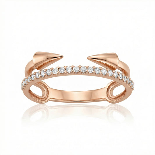 Auksinis žiedas „Aštri elegancija“ PMZ162