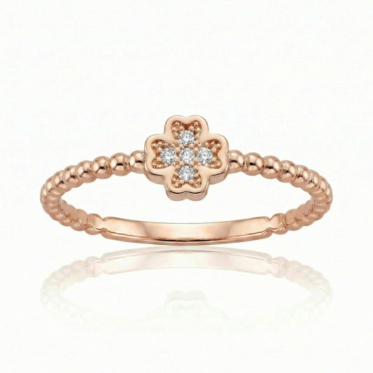 Auksinis žiedas su cirkoniais AUD013