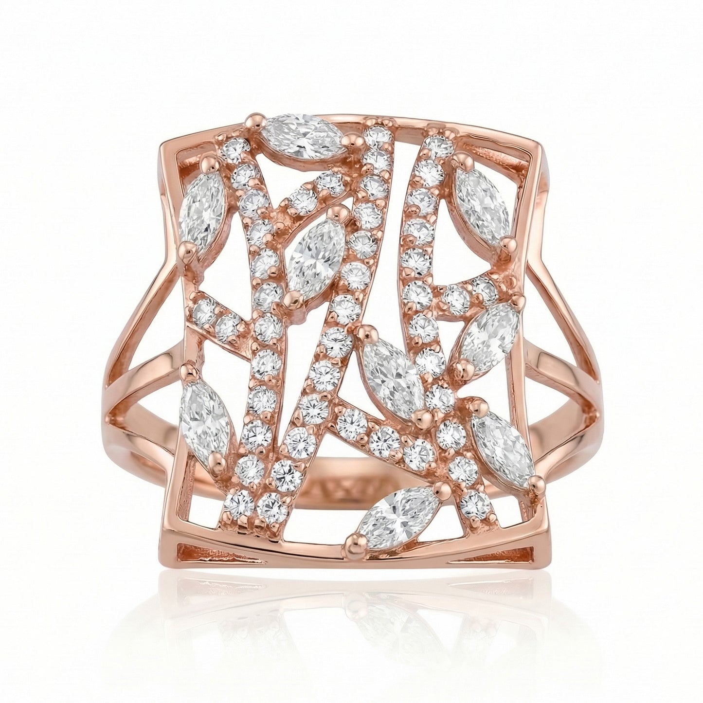 Auksinis žiedas su cirkoniais TUR0042