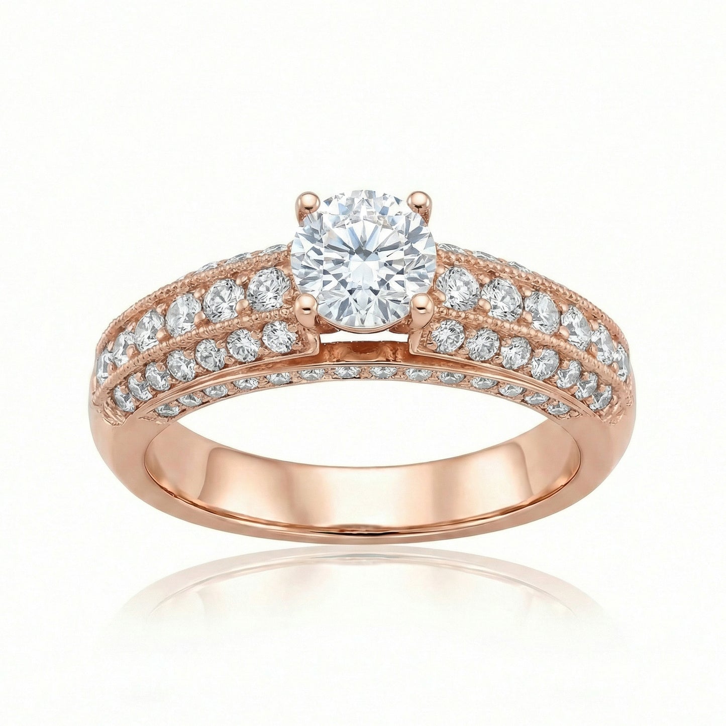 Auksinis žiedas su cirkoniais AUD0043