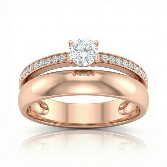 Auksinis žiedas su cirkoniais ZUR0017