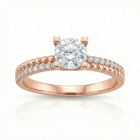 Auksinis žiedas su cirkoniais AUD010