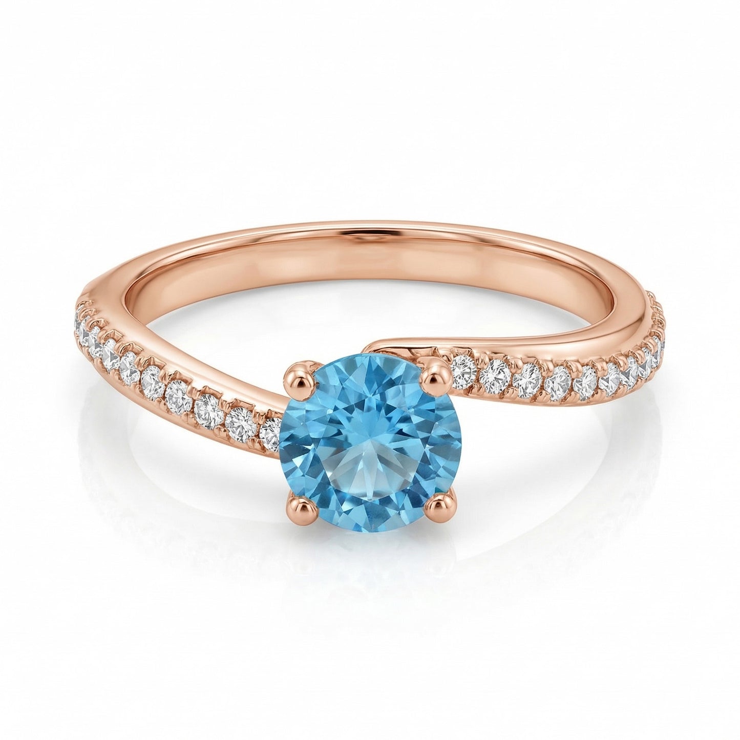 Auksinis žiedas su natūraliais akmenimis ir cirkoniais NAZ113