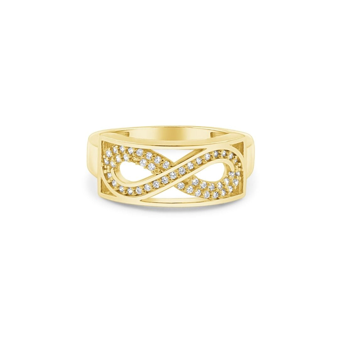 Auksinis žiedas su cirkoniais AA6