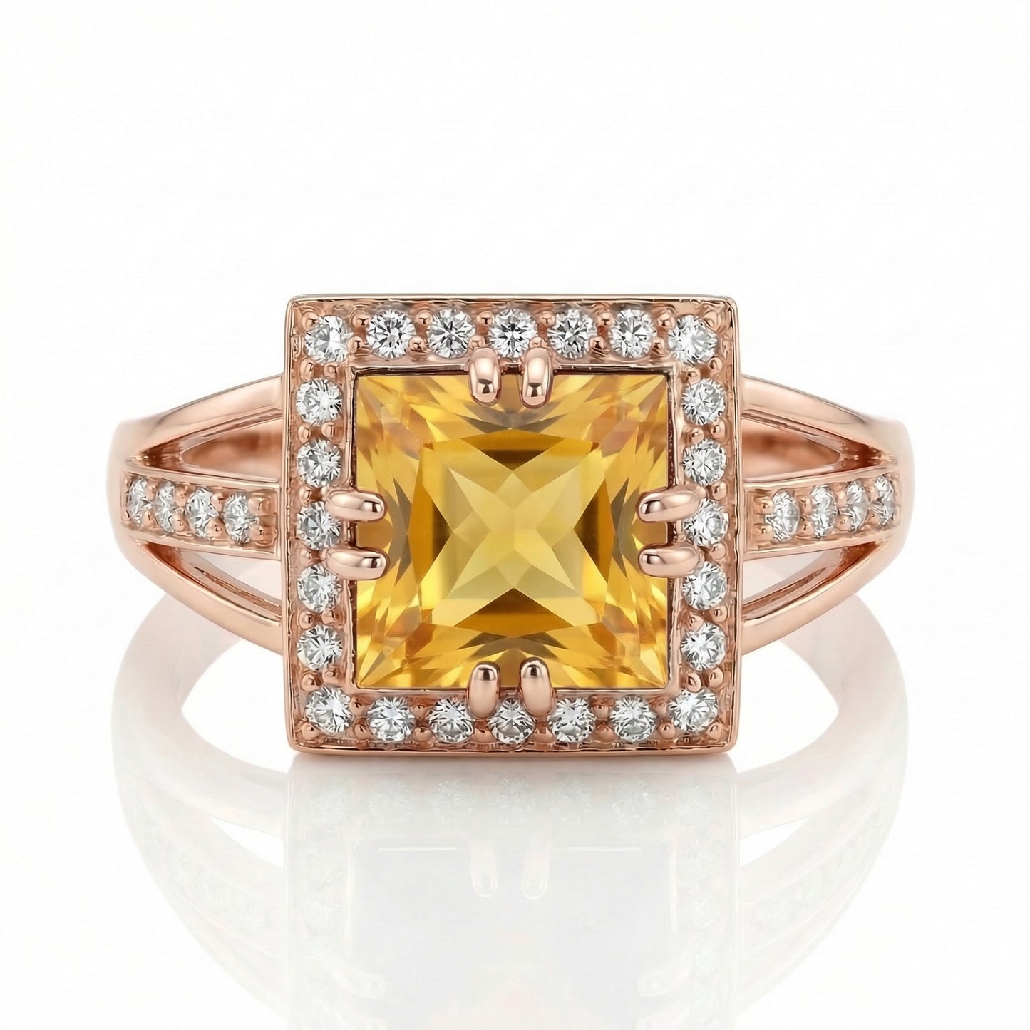 Auksinis žiedas su natūraliais akmenimis ir cirkoniais NAZ106