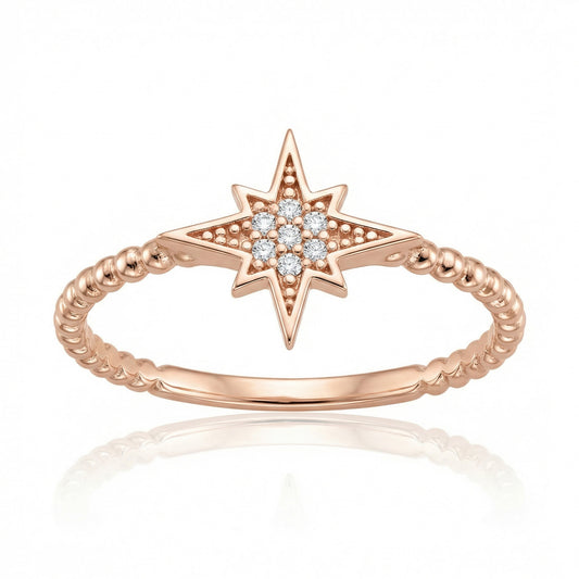 Auksinis žiedas „Kosmoso spindesys“ su cirkoniais PMZ148