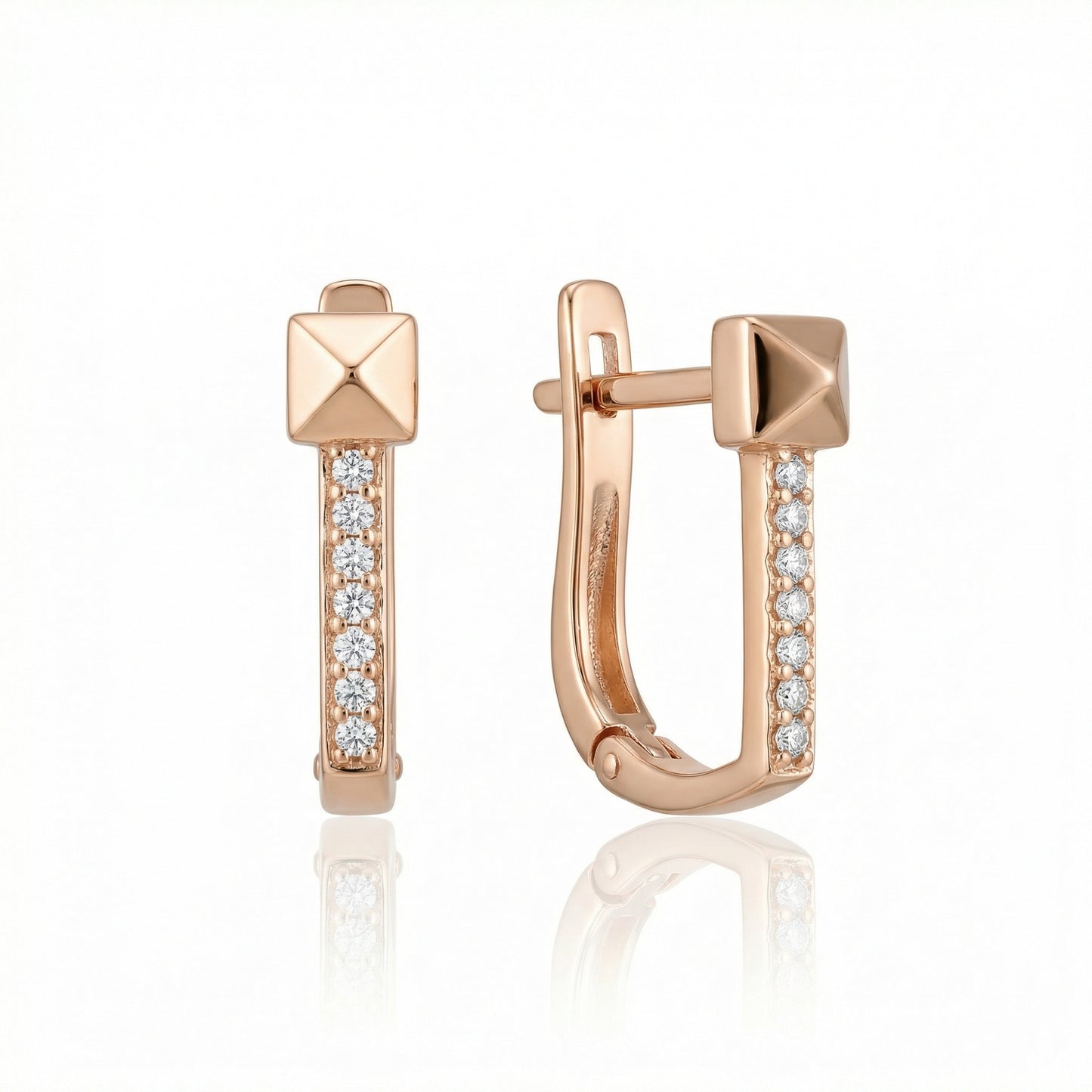 Auksiniai auskarai su cirkoniais AUM179