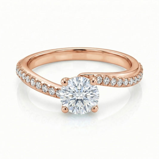 Auksinis žiedas su cirkoniais ZM1054