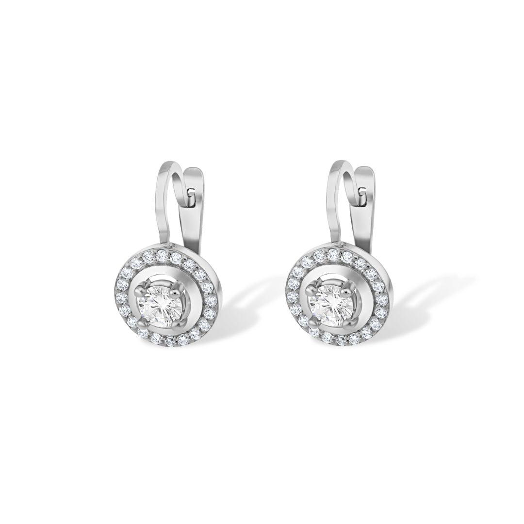 Halo dizaino auksiniai auskarai TUA0047