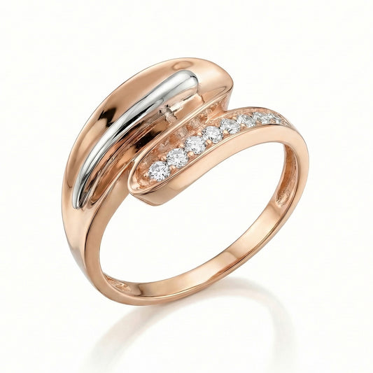 Auksinis žiedas su cirkoniais PMZ105