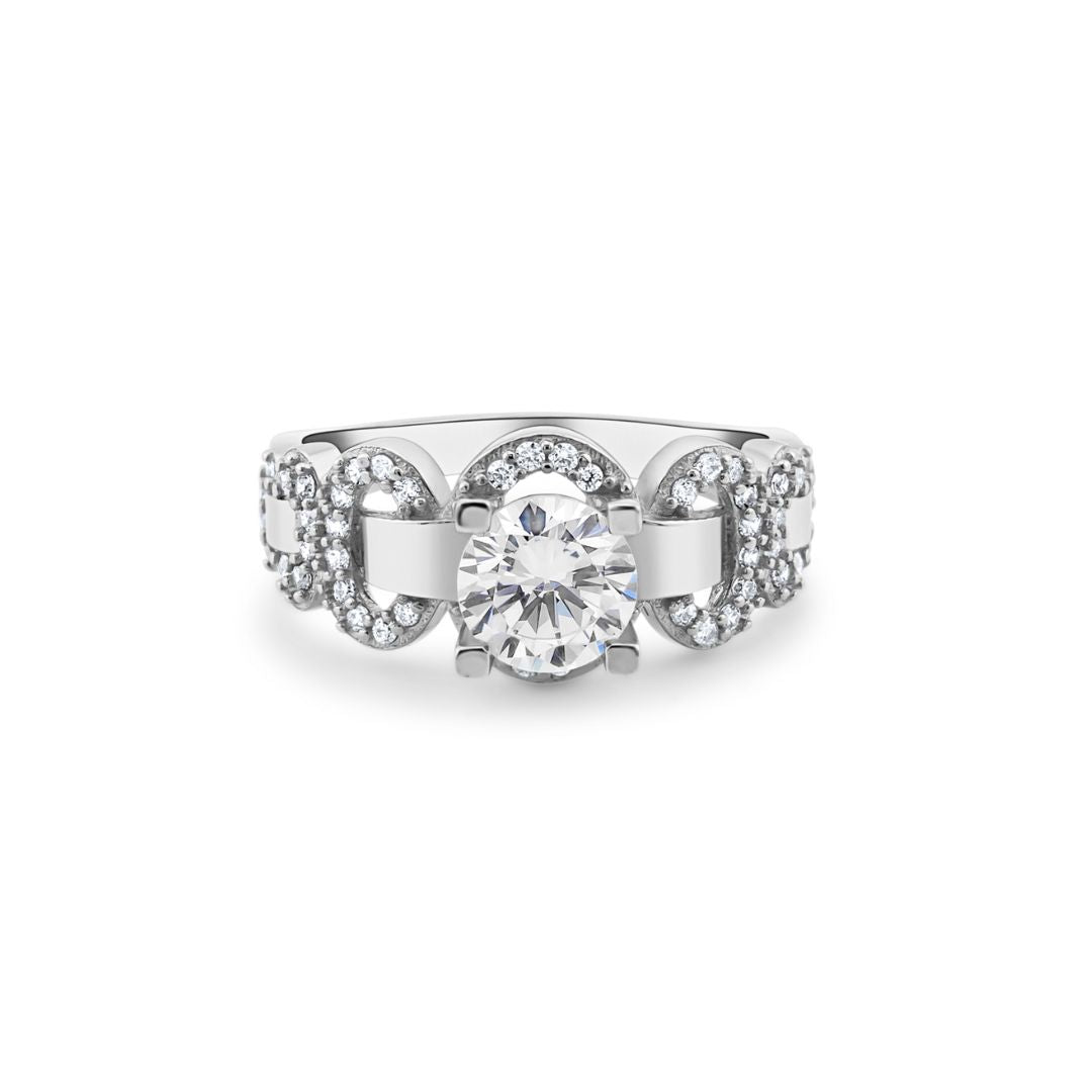 Auksinis žiedas su cirkoniais AA8